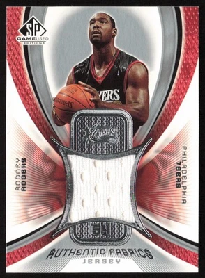 2005-06 SP Game Used Authentic Fabrics Rodney Rogers #AF-RR Philadelphia 76ers - Image 1 of 2