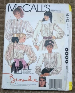 McCall's 8833 Long Sleeve Blouse Brooke Shields Misses Sz 10 VTG 1983 UNCUT - Picture 1 of 4