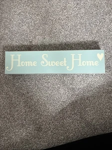 Wooden Light Blue Home Sweet Home Sign Gisela Graham - Picture 1 of 2