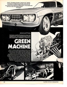 1973 SATELLITE FUNNY CAR / BEEBE & ROSBERG ~ ORIGINAL 2-SEITIGER ARTIKEL / ANZEIGE - Bild 1 von 1