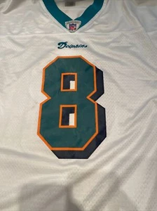 NFL Equipment Reebok On Field Miami Dolphins Jersey Size L- #8 Daunte Culpepper - Picture 1 of 9