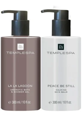 TEMPLESPA Temple Spa Luxury Bath, Shower & Body Set 2 x 300ml Bottles - 600ml