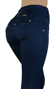 High Waist Stretch Push-Up Colombian Style Levanta Cola Skinny Jeans  DJ-5268 - Picture 1 of 5