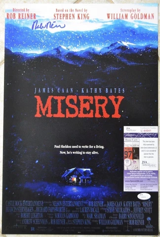 Rob Reiner Signed 12x18 Poster w/ JSA COA #U44041 Misery Photo Stephen King Cover