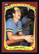 1986 Fleer Star Stickers  # 131 Robin Yount