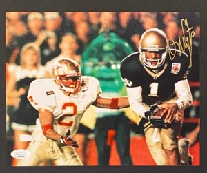 Derrick Mayes Notre Dame Fighting Irish Packers Signed Auto 8x10 Photo JSA - Picture 1 of 5