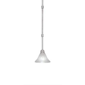 Toltec Vintage Stem Mini Pendant, Silver, 7" Frosted Crystal - 284-AS-751 - Picture 1 of 1