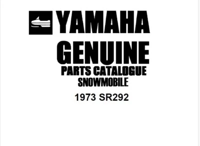Yamaha 1973 manual de piezas para SR292 Foto 1 de 4