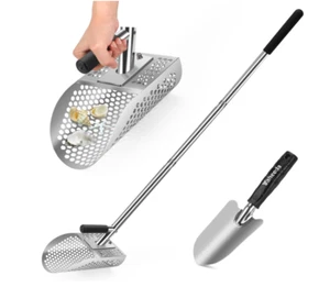 Long Handle Sand Scoop with Shovel for Metal Detecting, Metal Detector at Beach - Picture 1 of 6