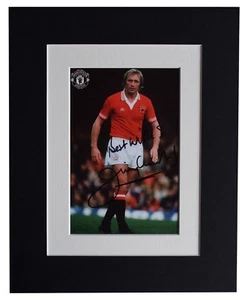 Jimmy Greenhoff Signed Autograph 10x8 photo display Manchester United AFTAL COA - Picture 1 of 6