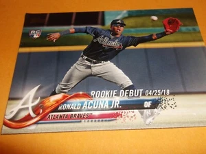 2018 Topps Update Ronald Acuna Jr. #US252 Rookie Card ROOKIE DEBUT - Picture 1 of 2