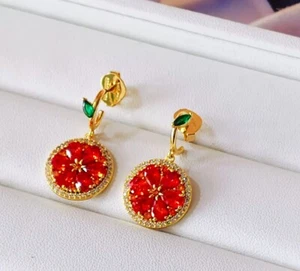 Kate Spade New York Women sparkling party red ruby fruitFlower Fashion Earrings - Picture 1 of 1
