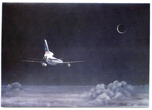 Old New Stock Night Coach Delta L-1011 Lot 10 Greeting Cards Neil Gatewood - Picture 1 of 2