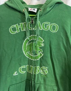 Majestic Chicago Cubs Green Jacket XL Unisex Bear St Patrick’s Day Baseball READ - Picture 1 of 11