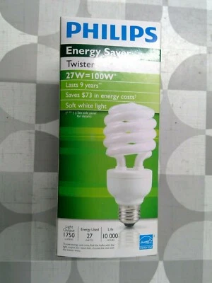 Philips EL/mdT 27W LL 27W 2700K 120V E26 CFL Bulb **Free Shipping** - Image 1 of 2