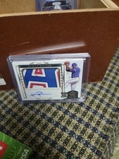 2022 Leaf Trinity Kumar Rocker RPA Gold Patch Auto; SN#14/50; Texas Rangers