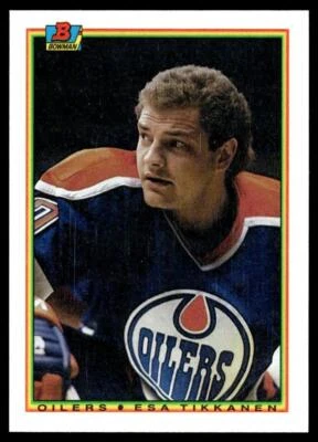 1990-91 Bowman #194 Esa Tikkanen Edmonton Oilers - Image 1 of 2