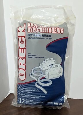 Bolsas de filtro de carbón Oreck para combatir olores hipoalergénicas CELOC PKBB120F paquete de 8 Foto 1 de 4