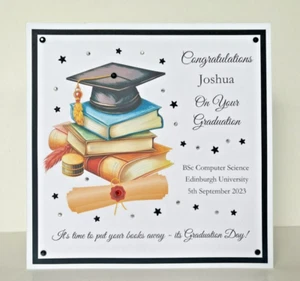 Abschlusskarte personalisiert große Größe 8x8 Zoll - Bild 1 von 2