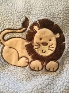 Babydecke Löwe blau braun 28" x 33" - Bild 1 von 6