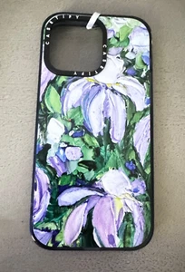 NWT Casetify iPhone 15 Pro Max Purple Anne Marie Coolick Floral Impact Case!! - Photo 1 sur 8