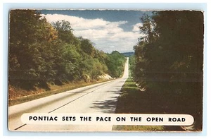 Pontiac establece el ritmo en la carretera abierta postal automóviles publicidad - Imagen 1 de 2
