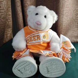 Costruisci un orso officina orso cheerleader arancione bianco peluche completo scarpe -C - Foto 1 di 23