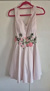 Pink Party/Prom/Summer Dress From Quiz, Size 12 Pale Pink Floral wedding guest - Picture 1 of 5