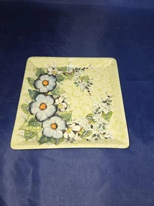 Polish Pottery Kaola Square Plate - Unikat Garden Flowers - Picture 1 of 2