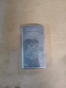 Vintage Slim Zippo Lighter 1963to64 Kagnew Station Asmara Ethiopia - Picture 1 of 5