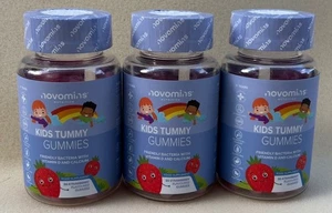 Novomins Kids Tummy Gummies Friendly Bacteria Vitamin D For Children x3 Bundle - Picture 1 of 4
