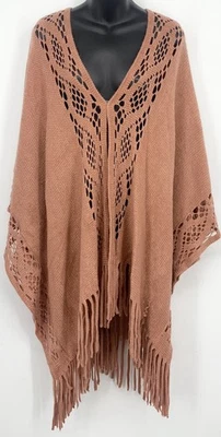 Cárdigan naranja tejido ganchillo Max Edition para mujer Plus 0X 1X borla acrílico nuevo Foto 1 de 4