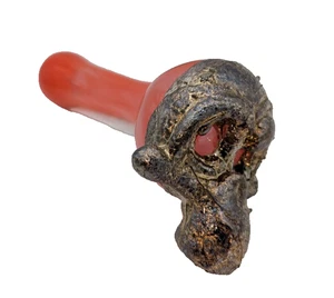 Handpfeife Heady Glasschale Tabak Rauchen - Wismut Totenkopf/rot (MADE IN USA) - Bild 1 von 6