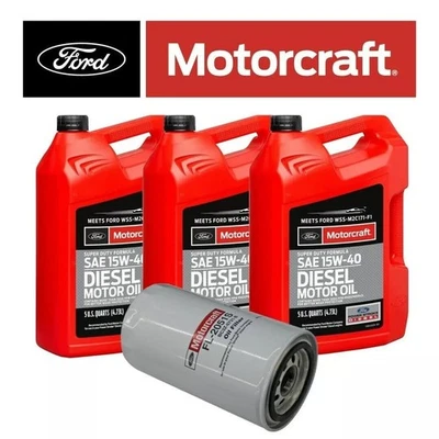 Motorcraft 15W-40 Engine Oil/Filter For 16-22 Ford F-250/F-350 6.7L Powerstroke - Image 1 of 4