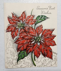  Tarjeta de Navidad Poinsettias de Sangamon - Imagen 1 de 4