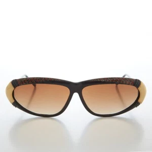 Womens 80s Vintage Sunglasses Black Red - Rachel - Picture 1 of 3