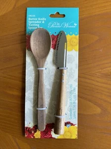 Pioneer Frau Holz Buttermesser Streuer & Probierlöffel Set NEU - Bild 1 von 2