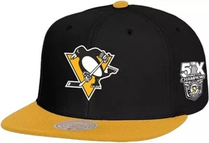 Mütze Kappe Pittsburgh Penguins Mitchell & Ness Snapback schwarz gelb Stanley Cup - Bild 1 von 2