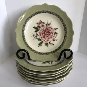 Princess House Vintage Garden 9" Luncheon Plates #1481 Lilac Hydrangea Set Of 8 - Picture 1 of 24