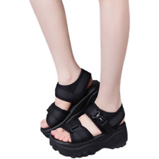 Casual Womens Peep Toe Sport Sandals Wedge High Heels Slingbacks Platform Shoes
