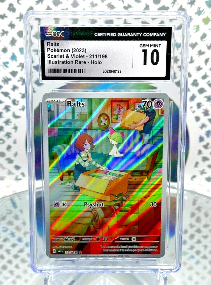 CGC 10 Ralts 211 Scarlet & Violet Base Set Secret Illustration Rare Pokemon Card - Image 1 of 1