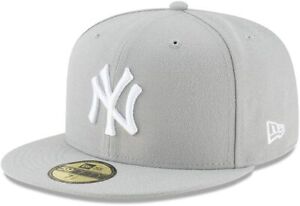 Authentic New Era MLB OnField 59Fifty Fitted Cap NY Yankees Gray/White