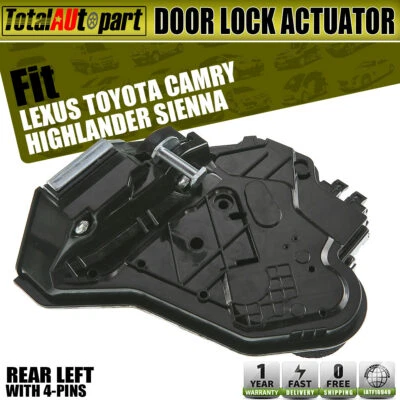 Actuador de bloqueo de puerta trasero izquierdo para Toyota Camry Corolla Sienna Lexus RX350 RX450h Foto 1 de 4
