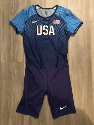 Nike Elite Pro USA Olympics Track Field Singlet Speed suit, Size L (898154-xxx) - Image 1 of 4