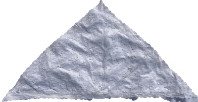 Cachecol Oscar de la Renta Vintage Renda Triângulo Grande Branco - Imagem 1 de 4