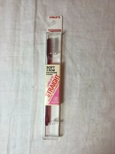 Squibb 3 Row Childs Soft Toothbrush In Plastic Hard Case VTG. NOS Rare - Picture 1 of 5
