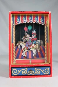 VTG Otagiri Clown Carousel Musical Box – “French Can Can” Tune, Japan Made, b6 - Picture 1 of 10