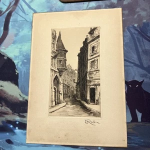 Leopold Robin Etching Print Pencil Signed - Picture 1 of 9