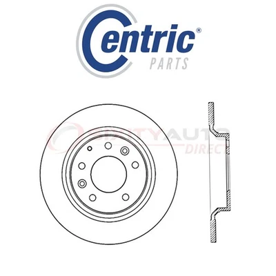 Centric Drilled & Slotted Disc Brake Rotor for 2006-2008 Mercury Milan 2.3L xv - Image 1 of 4