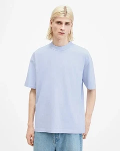 AllSaints ‘Isaac’ SS Crew T-Shirt Large - Oversized Fit Bethel Blue BNWT RRP £55 - Picture 1 of 6
